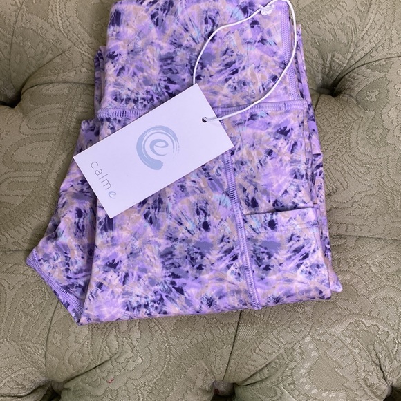 Johnny Was Calme Size XS Leggings Purple Starburst NWT Retail $149 - Picture 11 of 11